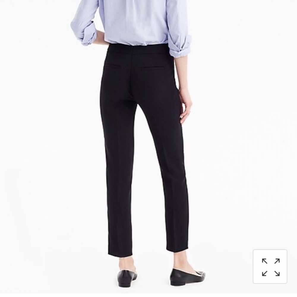 NWT J Crew slim crop pant in 365 crepe size 16